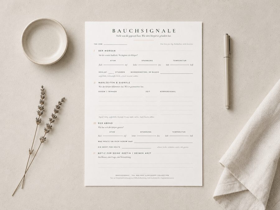 Gut Signals printable mockup